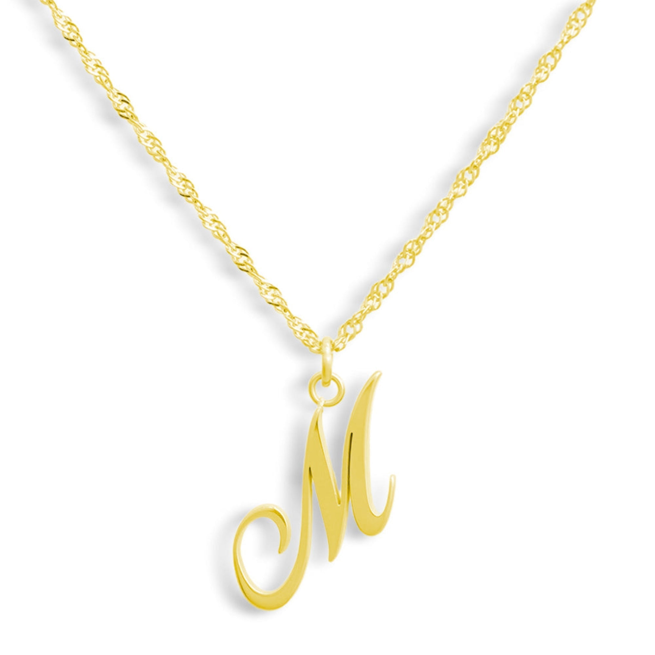 Golden Letter Necklace Angel