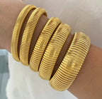 Chunky Statement Elastic Snake Chain Bangles Bracelet Exaggerated Streetwear Non Tarnish Stainless Steel Bangle Jewelry My Store