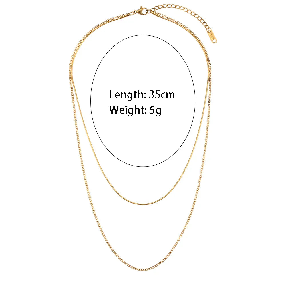 Tarnish Free 18K Gold PVD Plated Jewelry Stainless Steel Herryingbone Chain Necklace My Store