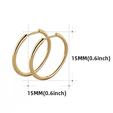 Stainless Steel Gold Plated Large Medium Small Size Hoop Earrings for Women My Store