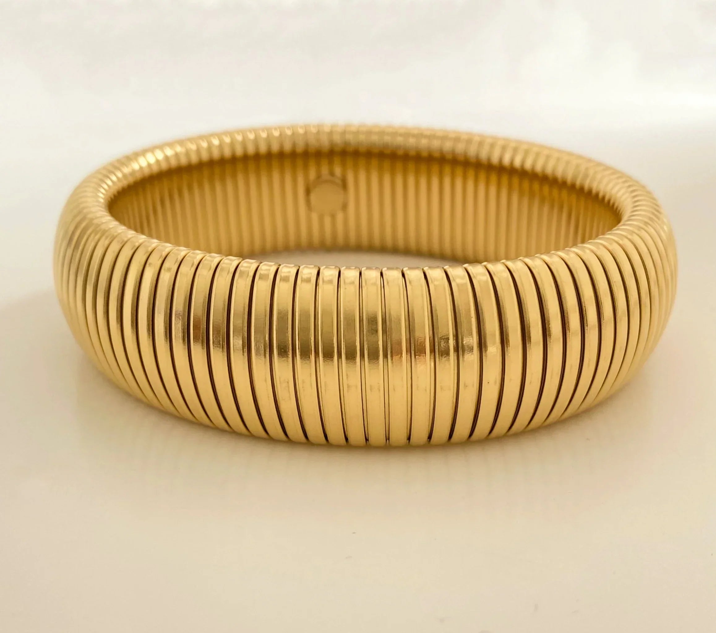 Chunky Statement Elastic Snake Chain Bangles Bracelet Exaggerated Streetwear Non Tarnish Stainless Steel Bangle Jewelry My Store