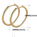 Stainless Steel Gold Plated Large Medium Small Size Hoop Earrings for Women My Store