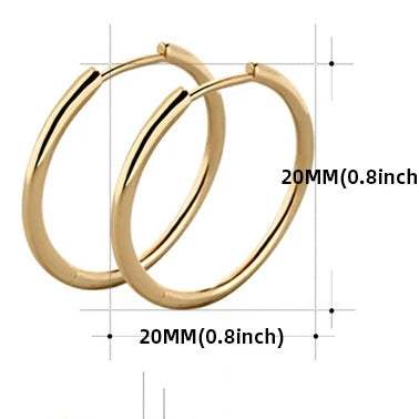 Stainless Steel Gold Plated Large Medium Small Size Hoop Earrings for Women My Store