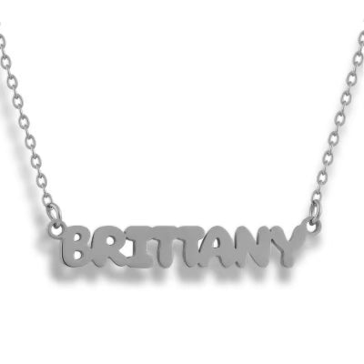 Custom/Personalized Bubble Nameplate Necklace Lee