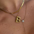 Starburst Initial Necklace Angel