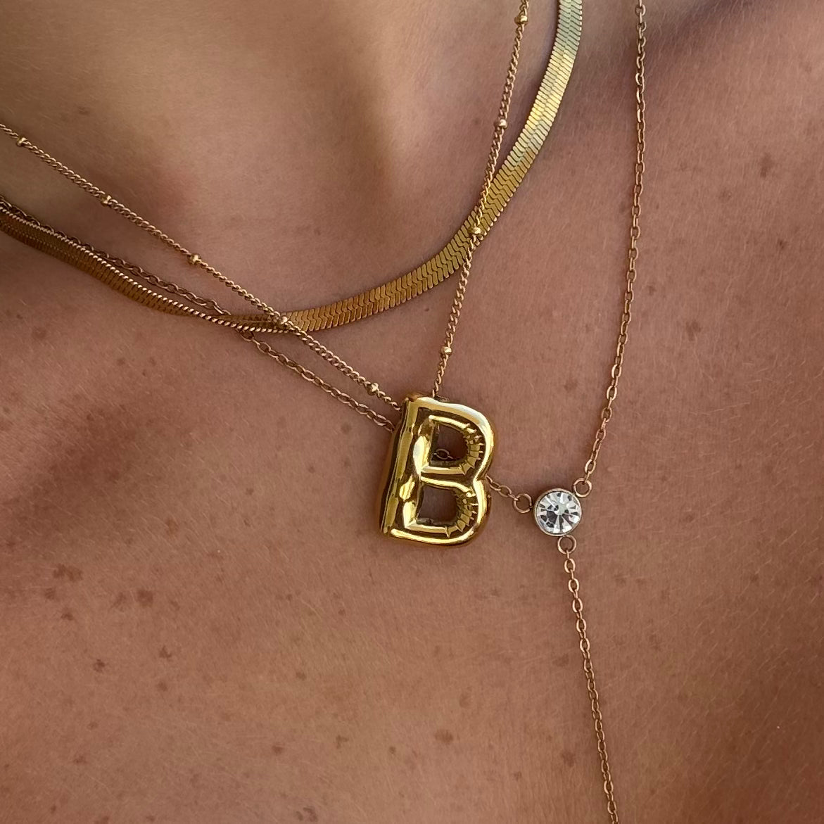 Starburst Initial Necklace Angel