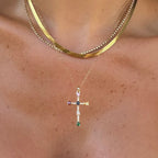 Rainbow Blessings Cross Necklace Nicole