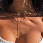 Sweet Pearl Lariat Necklace Lee