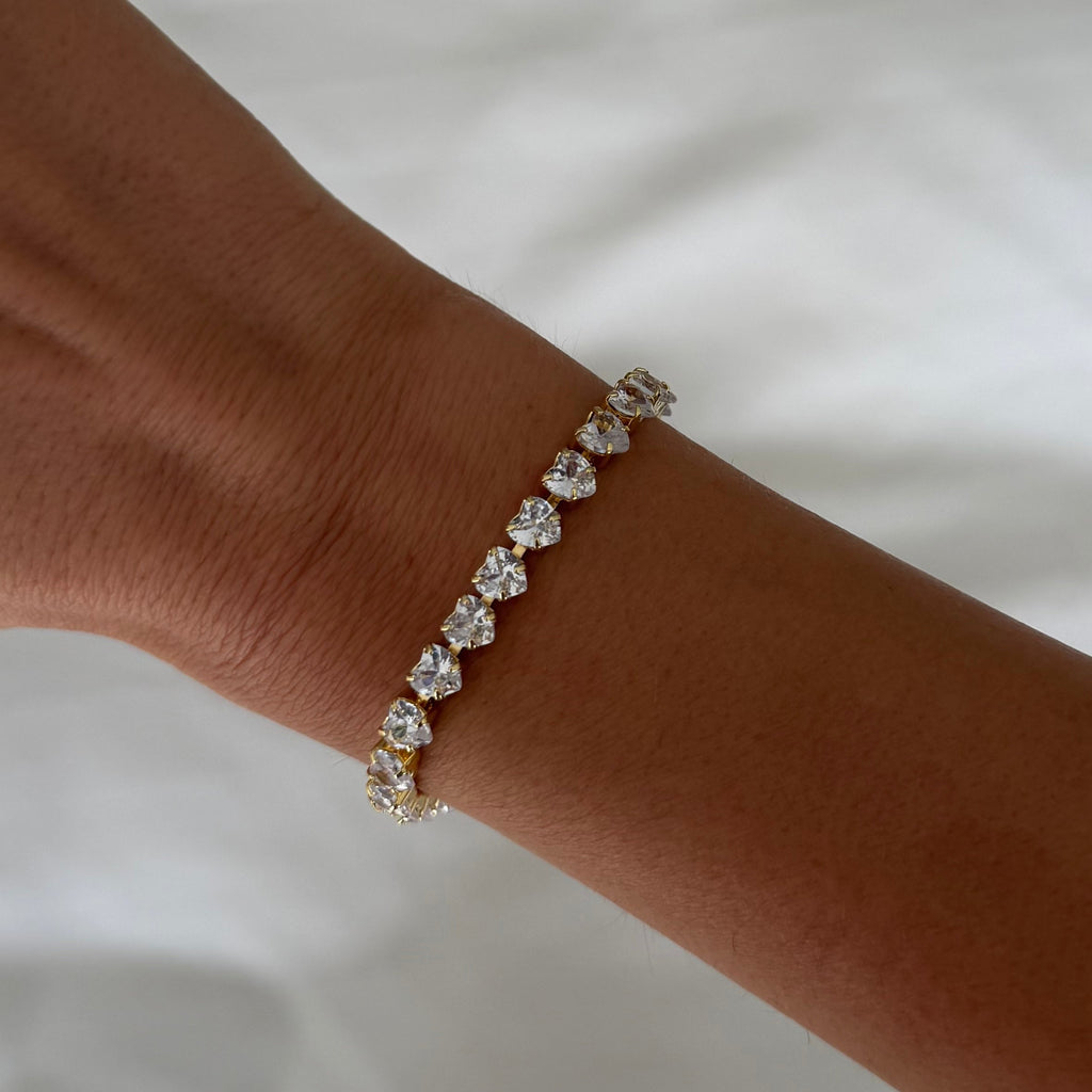 Fergie Heart Tennis Bracelet Nicole