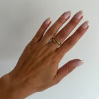 Crystal Curve Wrap Ring Angel