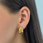 Twist Shell Dome Earrings Angel