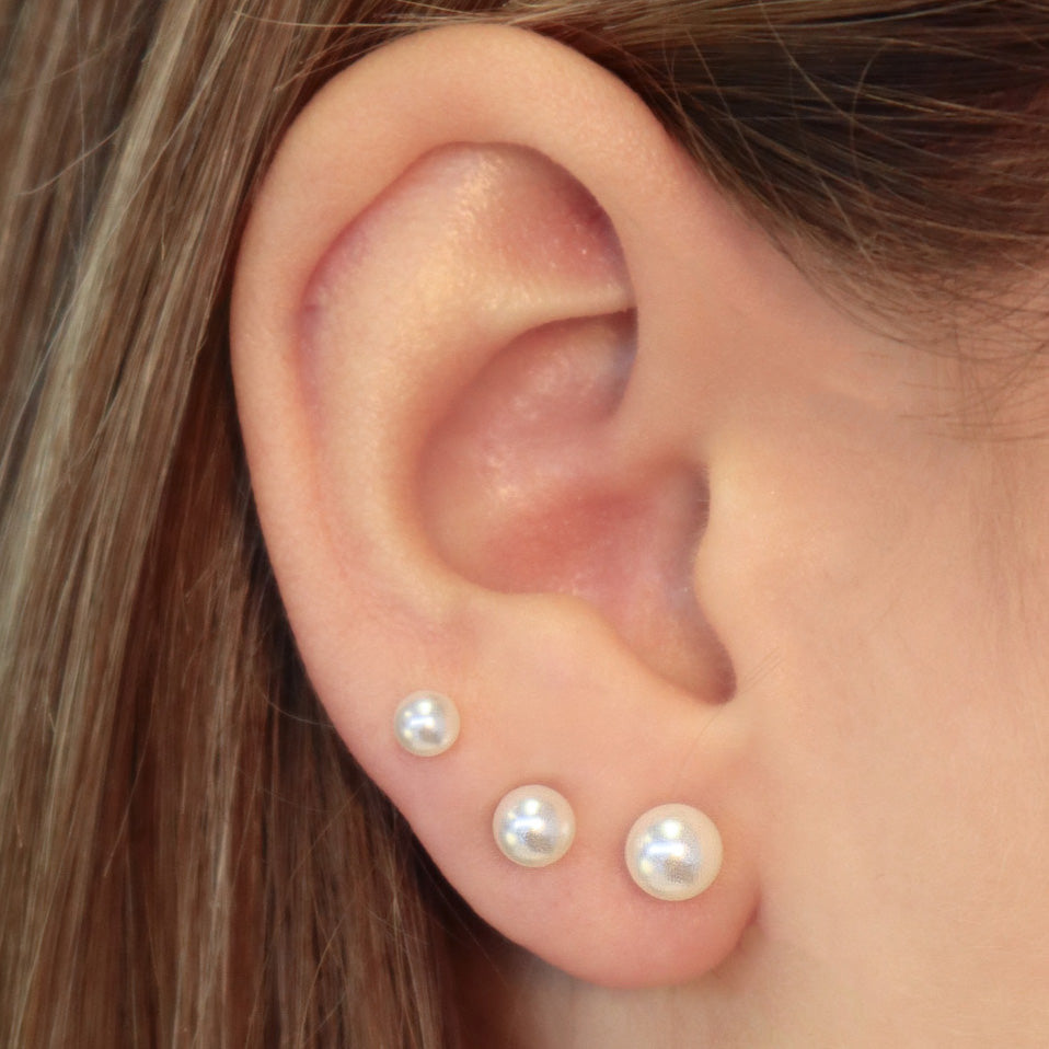 Hey Darling Pearl Flat Back Earrings Set Lily