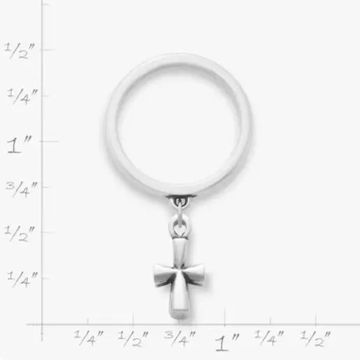 St. Teresa Cross Charm Dangle Ring James Avery