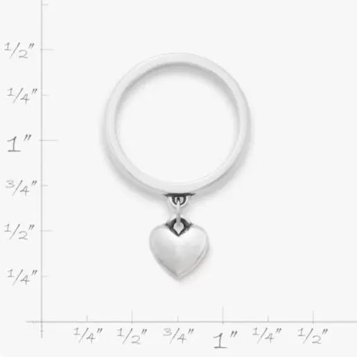 Mini Heart Charm Dangle Ring James Avery