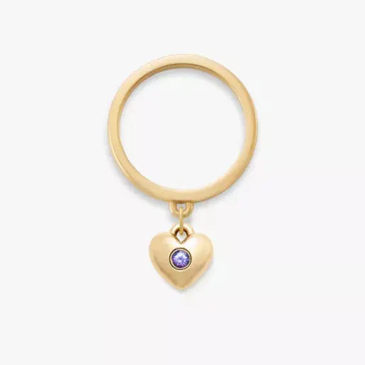 Keepsake Heart Birthstone Charm Dangle Ring James Avery
