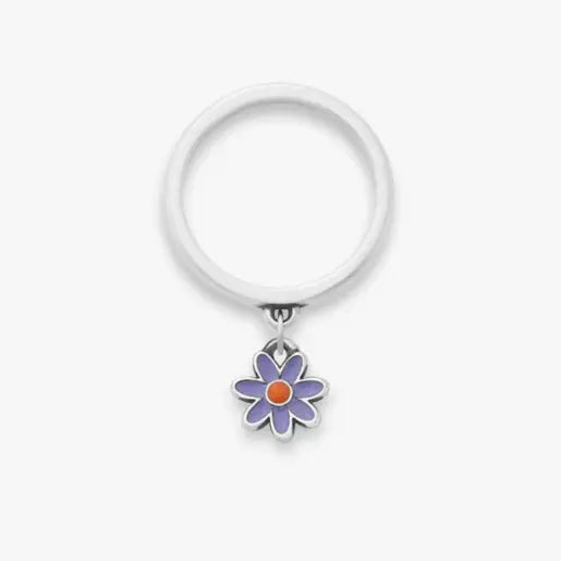 Enamel Mini Flower Charm Dangle Ring James Avery
