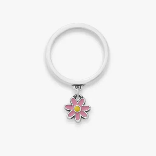 Enamel Mini Flower Charm Dangle Ring James Avery