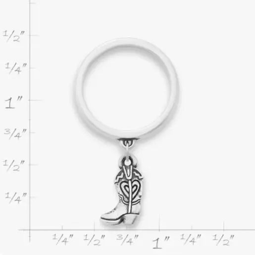 Mini Cowgirl Boot Charm Dangle Ring James Avery