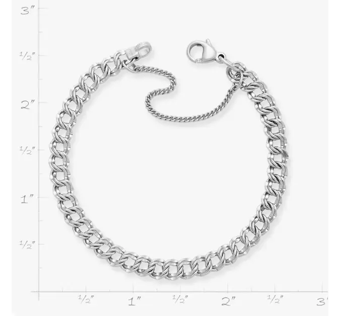 Light Double Curb Charm Bracelet James Avery
