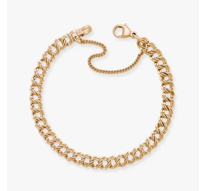 Light Double Curb Charm Bracelet James Avery