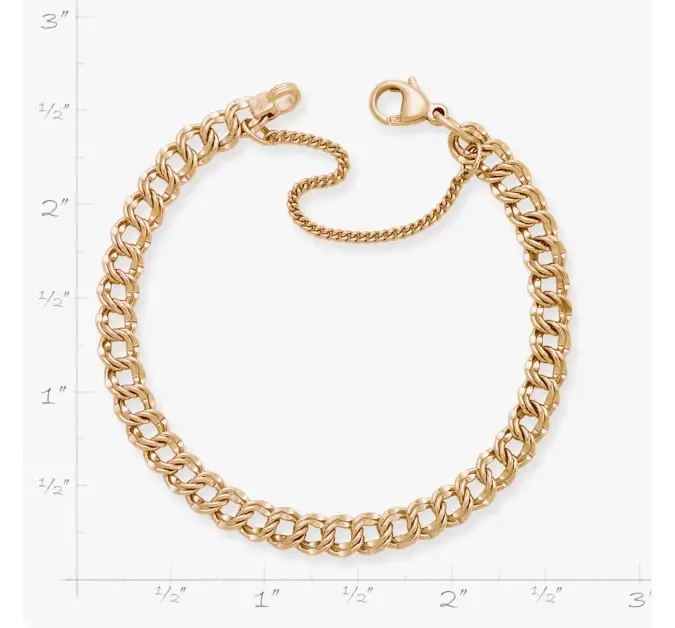 Light Double Curb Charm Bracelet James Avery