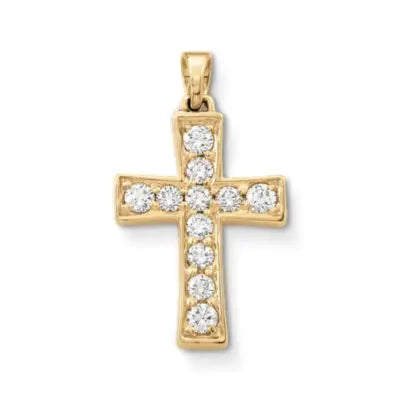Plain Latin Cross Pendant with Diamonds James Avery