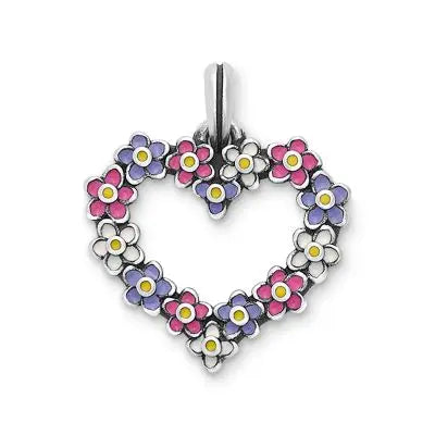 Enamel Floral Heart Wreath Pendant James Avery