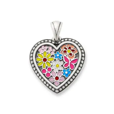 Enamel Floral Heart Pendant James Avery