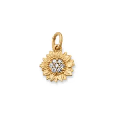 Pave Diamond Sunflower Pendant James Avery