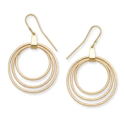 Three Hammered Circles Dangle Earrings James Avery
