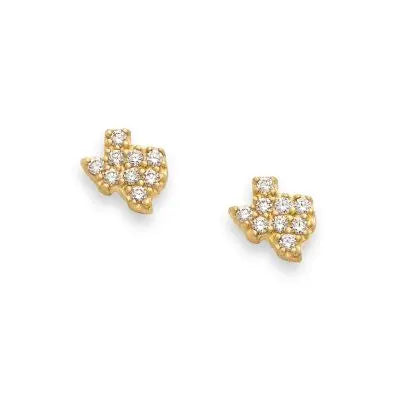 Delicate Pave Diamond Texas Studs James Avery