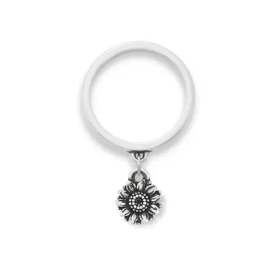 Mini Sunflower Charm Dangle Ring James Avery