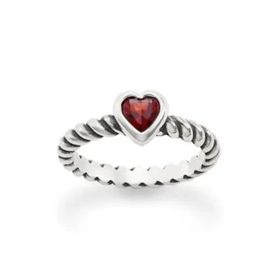 Gemstone Heart Twisted Wire Ring James Avery
