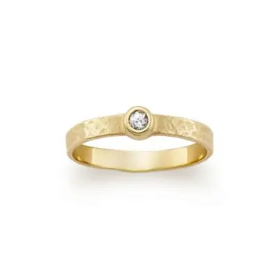 Petite Hammered Gemstone Ring James Avery