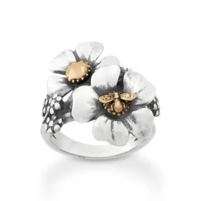 Blossoms and Bee Ring James Avery