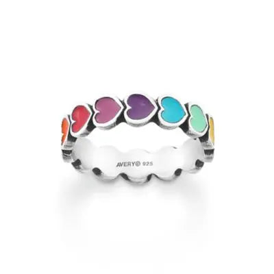 Enamel Connected Hearts Ring James Avery