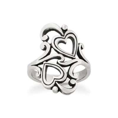 Swirls and Scrolls Hearts Ring James Avery