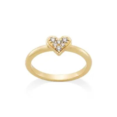 Delicate Pave Diamond Heart Ring James Avery