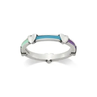 Enamel Band with Hearts Ring James Avery
