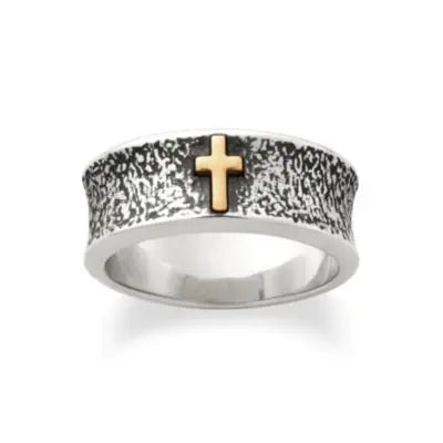Textured Wedding Ring with Cross James Avery