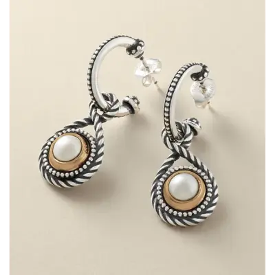 Marjan Gemstone Hoop Dangle Earrings James Avery