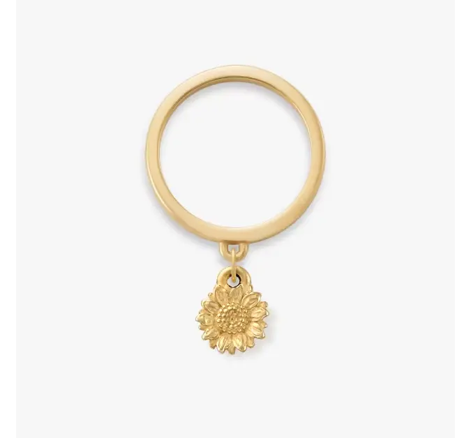 Mini Sunflower Charm Dangle Ring James Avery