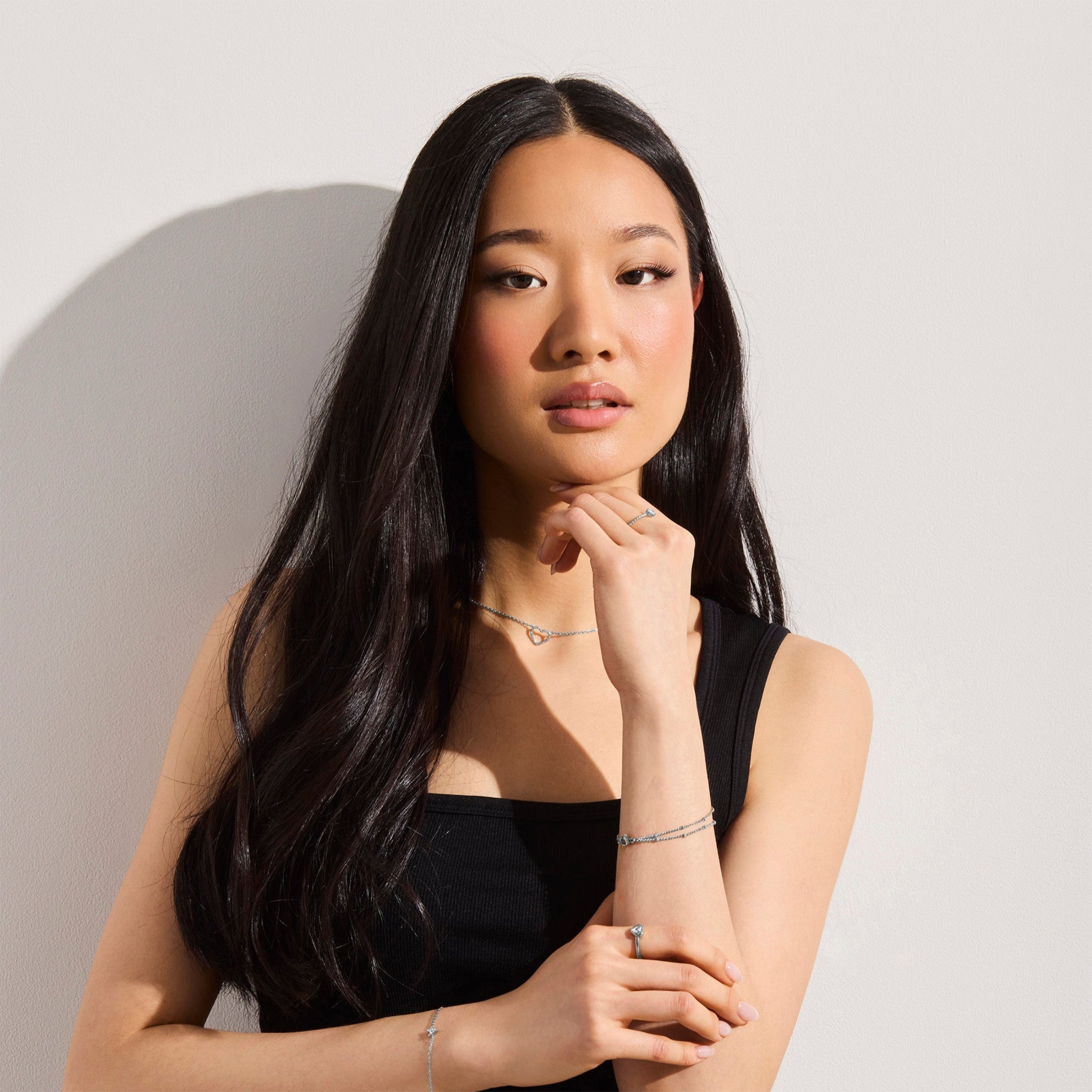 Double Layer Beaded Chain Bracelet Angel