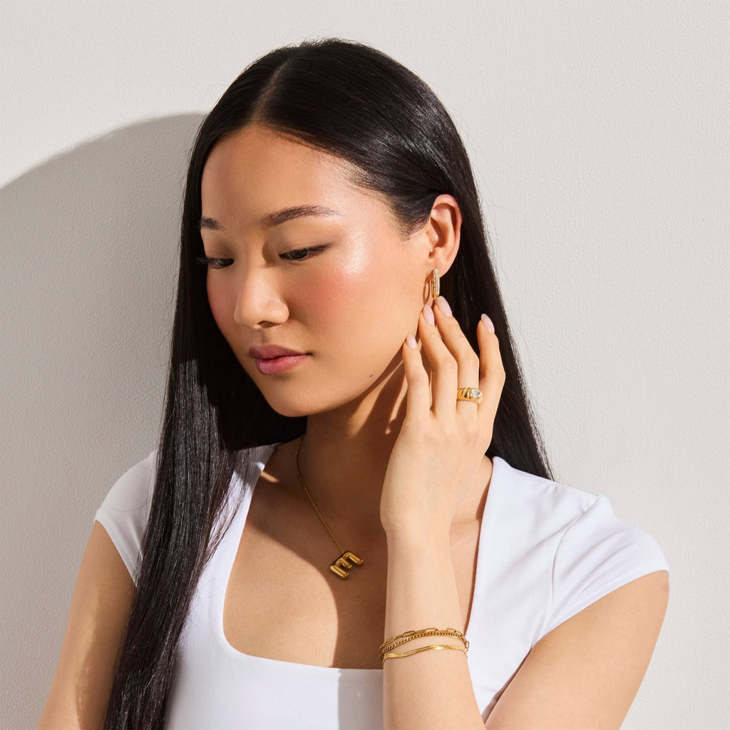 Starburst Initial Necklace Angel