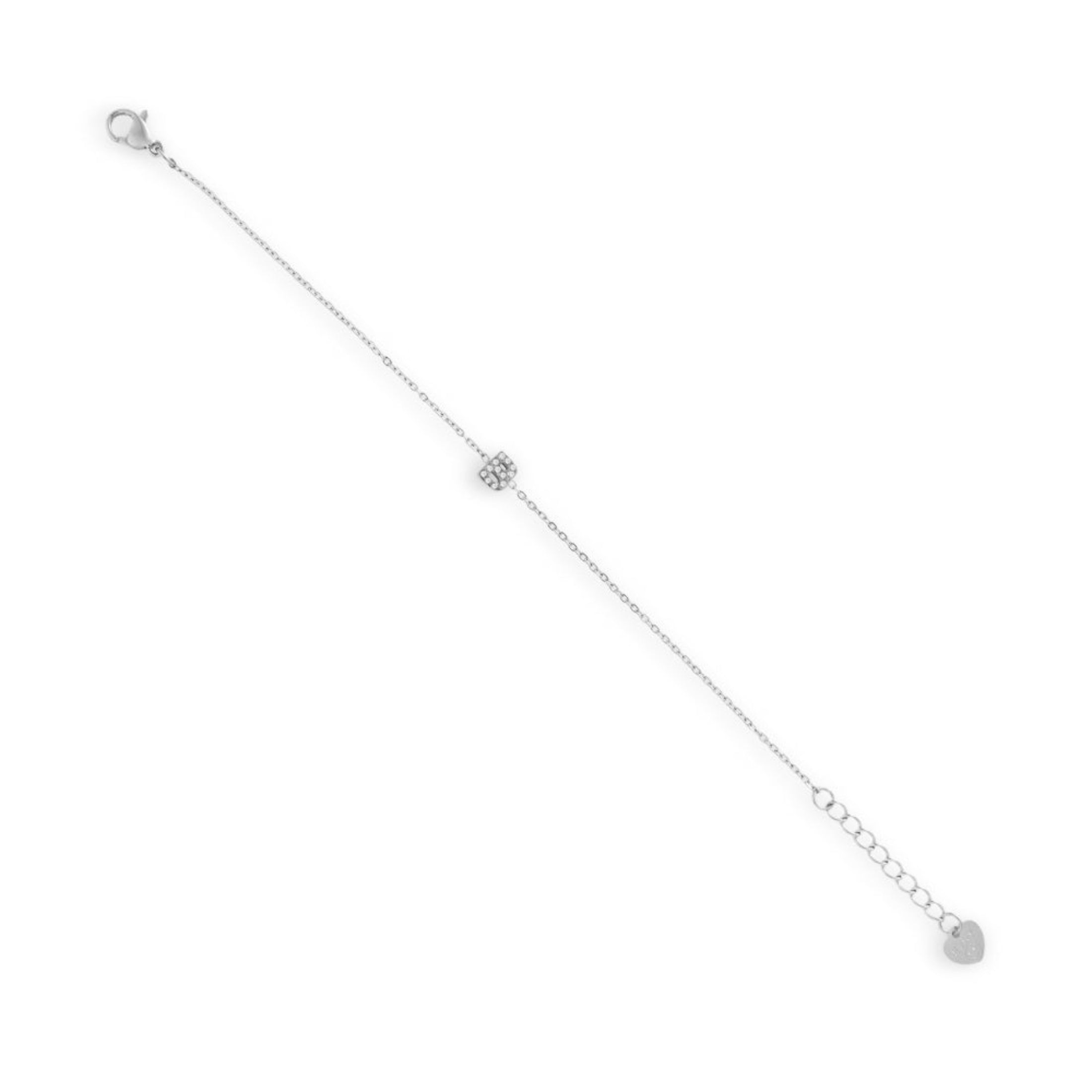 Initial Crystal Bracelet Angel