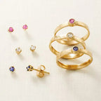 Petite Hammered Gemstone Ring James Avery