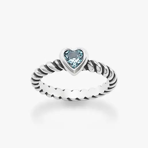 Gemstone Heart Twisted Wire Ring James Avery