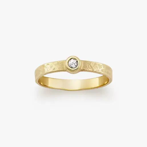 Petite Hammered Gemstone Ring James Avery