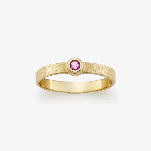 Petite Hammered Gemstone Ring James Avery