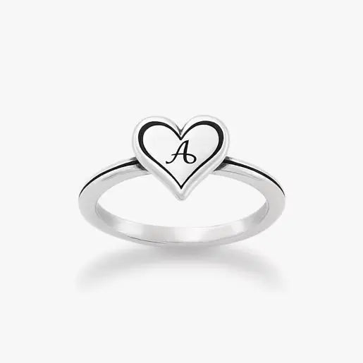Delicate Heart Initial Ring James Avery